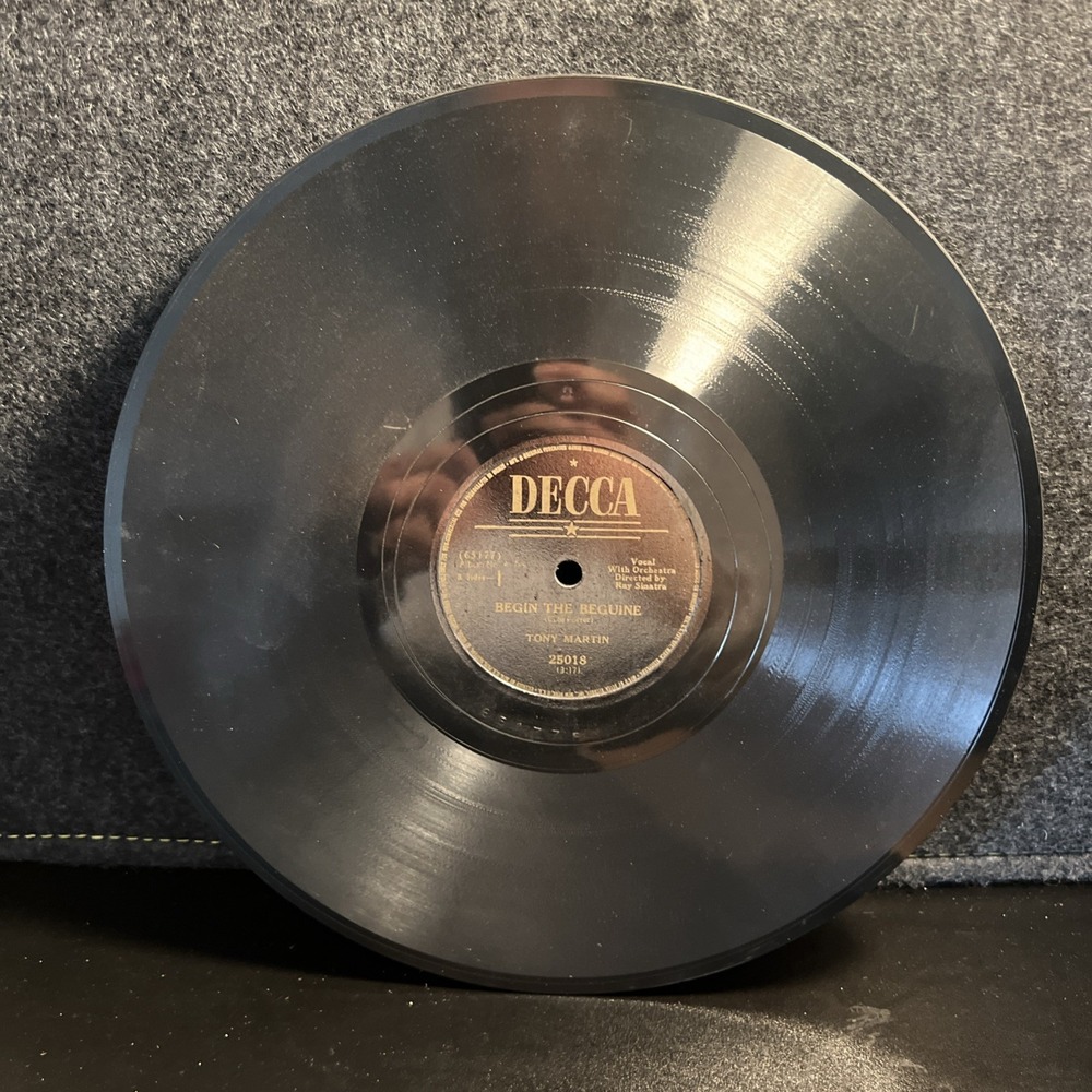 Tony Martin, "Begin The Beguine/September Song 78 RPM 25018 Record Vinyl Decca‎